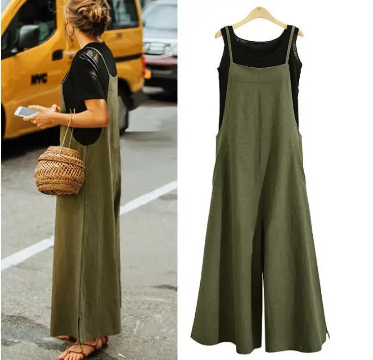 Jumpsuit Lino Pierna Ancha Sin Mangas