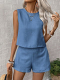 Conjunto Sin Mangas Liso Casual
