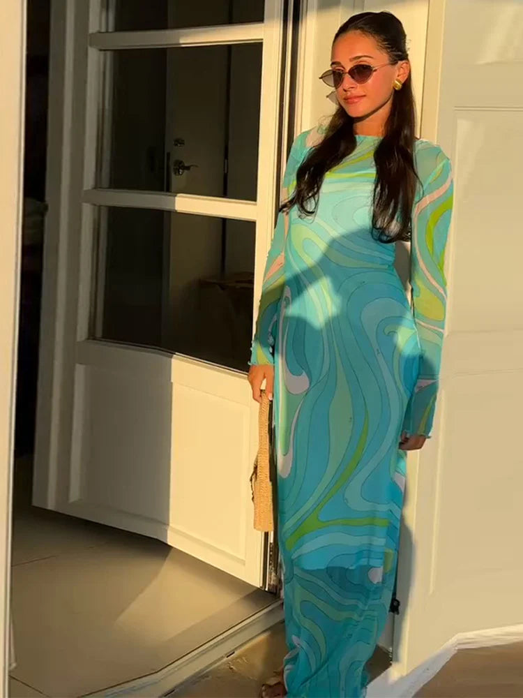 Vestido Malla Entallado Sin Mangas