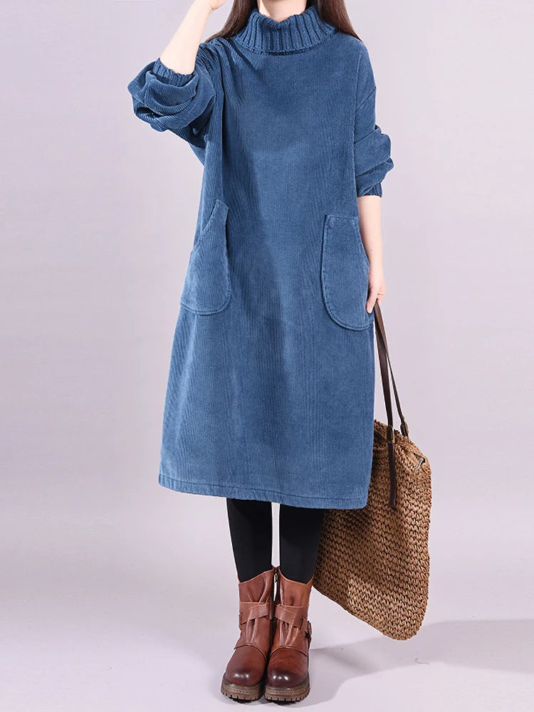 Vestido Pana Polar Vintage