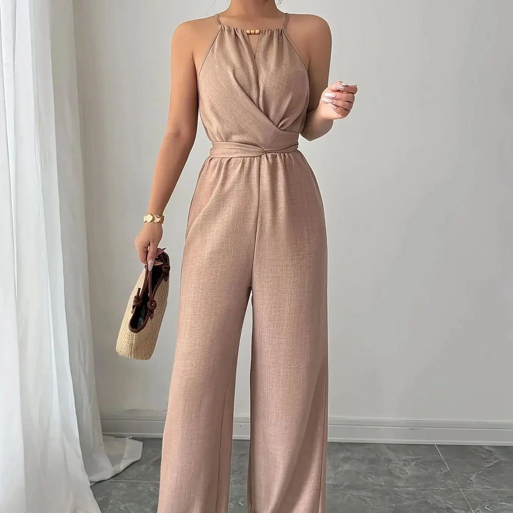 Jumpsuit Halter Plisado Casual