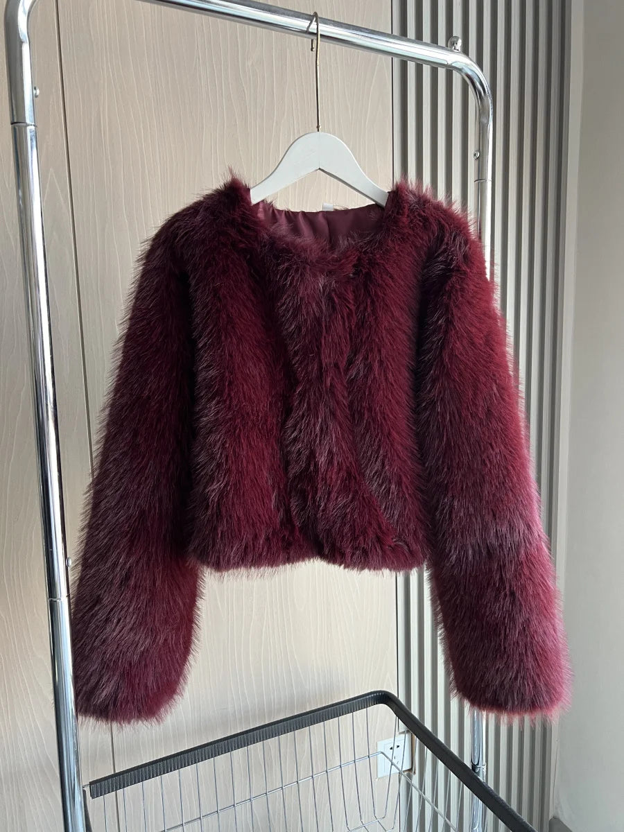 Abrigo Peluche Manga Larga