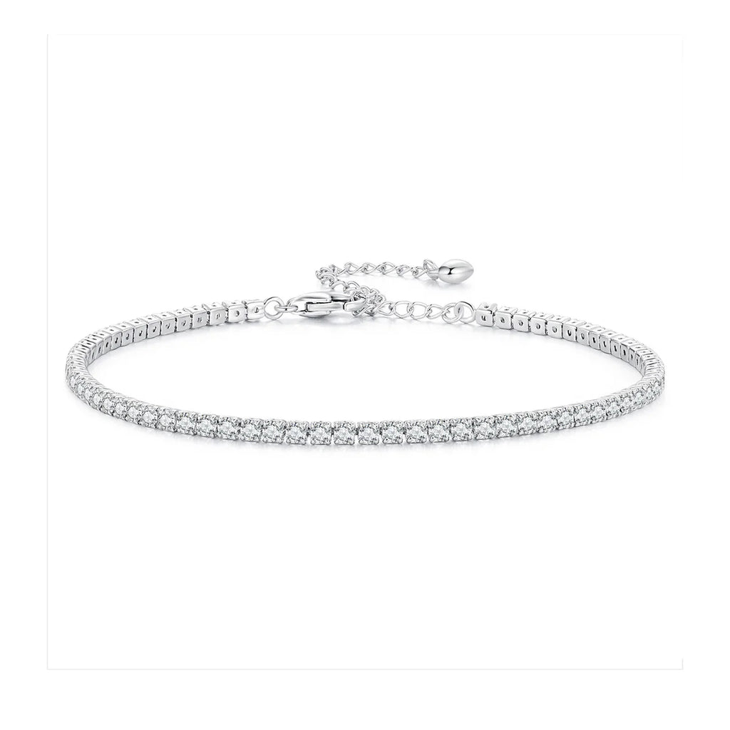 Pulsera de Plata con Circonia Cielo