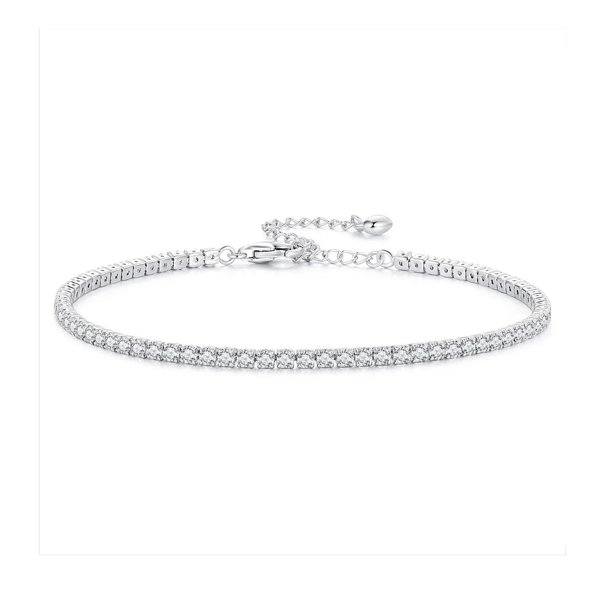 Pulsera de Plata con Circonia Cielo