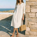 Vestido Liso Elegante Casual Aura