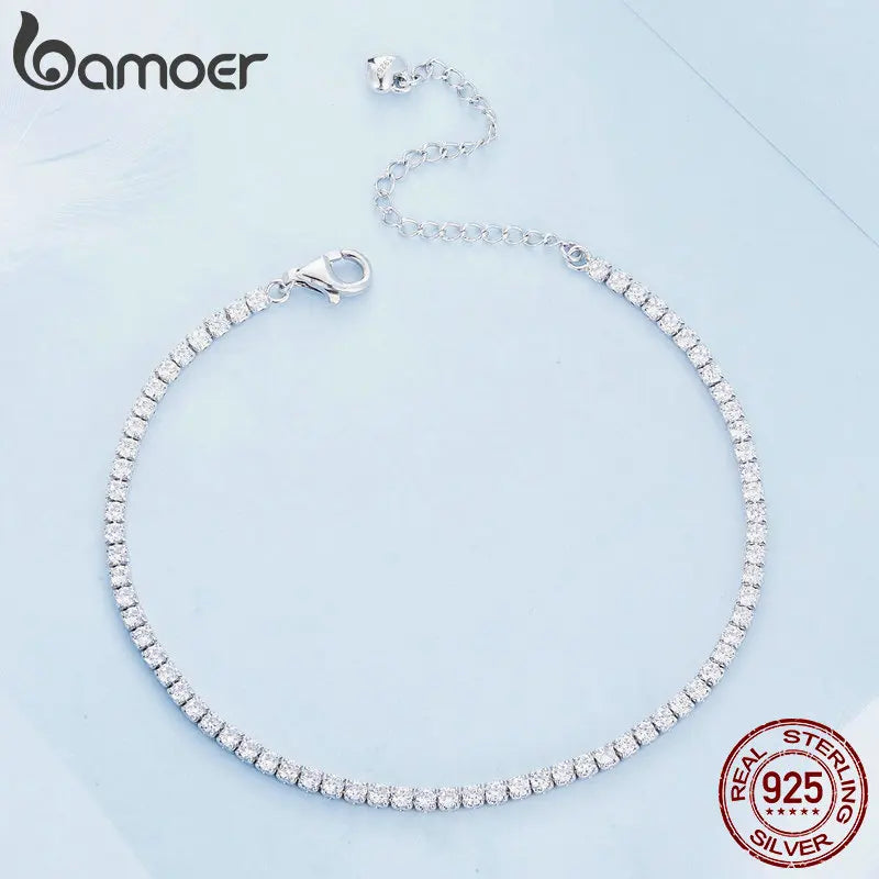 Pulsera de Plata con Circonia Cielo