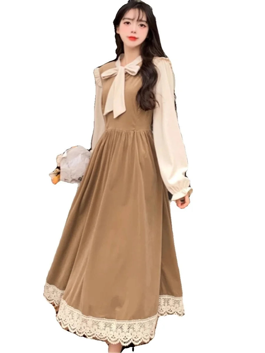 Vestido Terciopelo Manga Larga Elegante