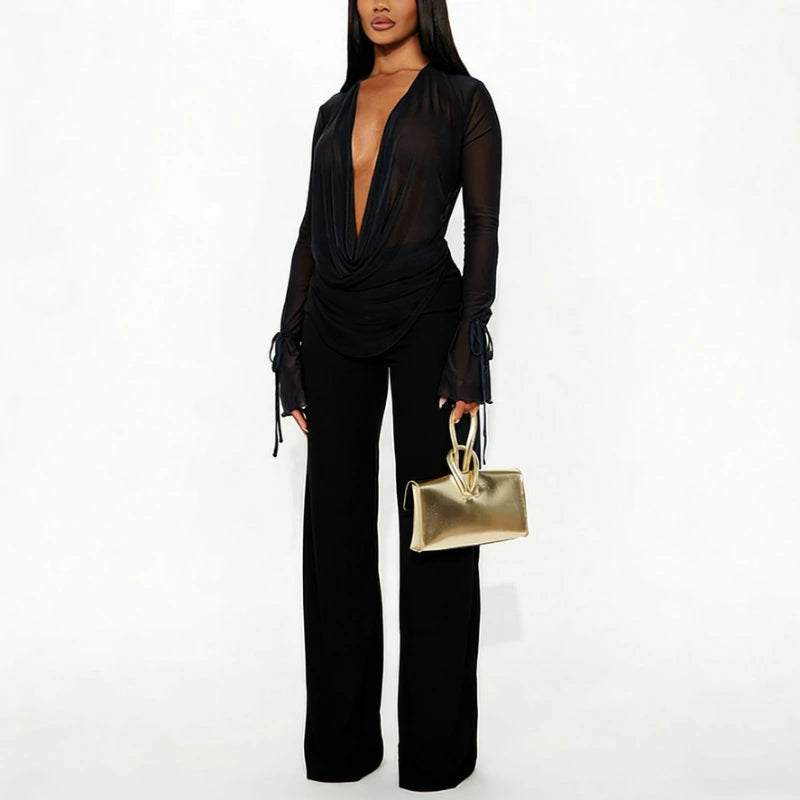 Conjunto Gasa Malla Cuello V