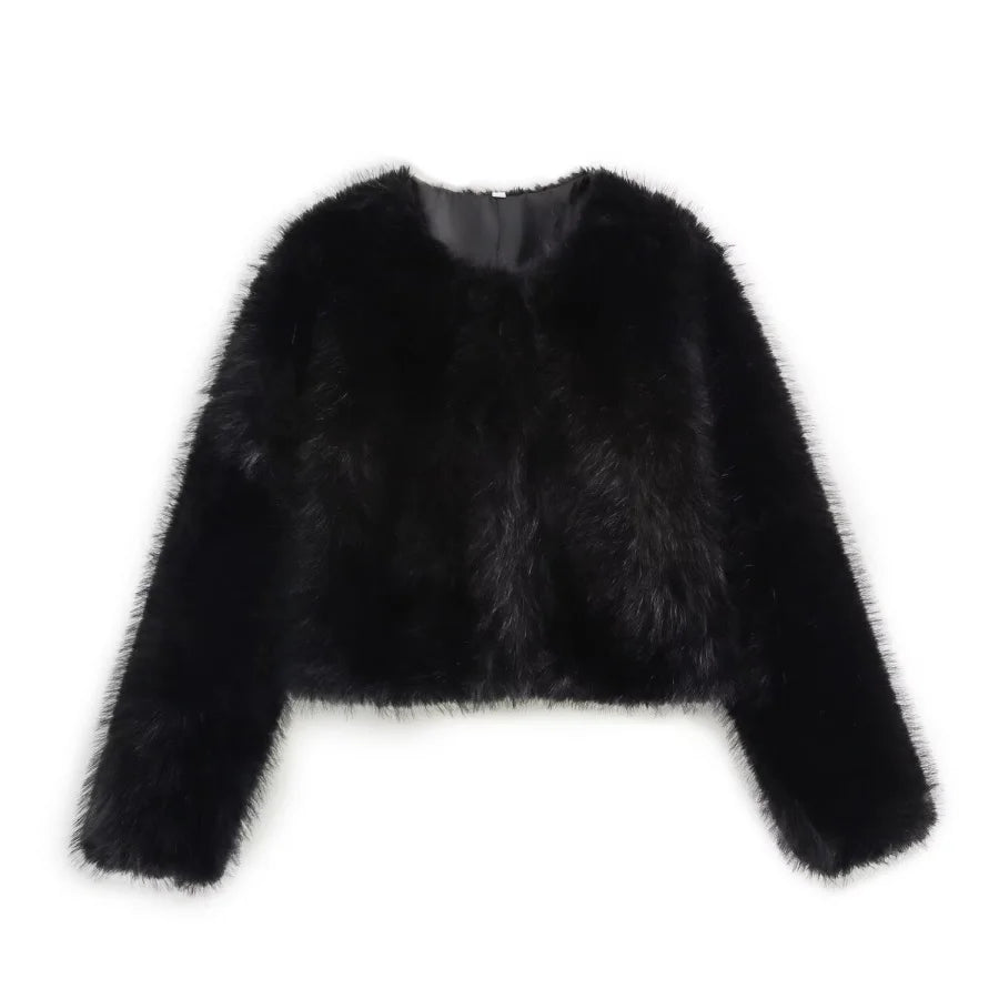 Abrigo Peluche Manga Larga
