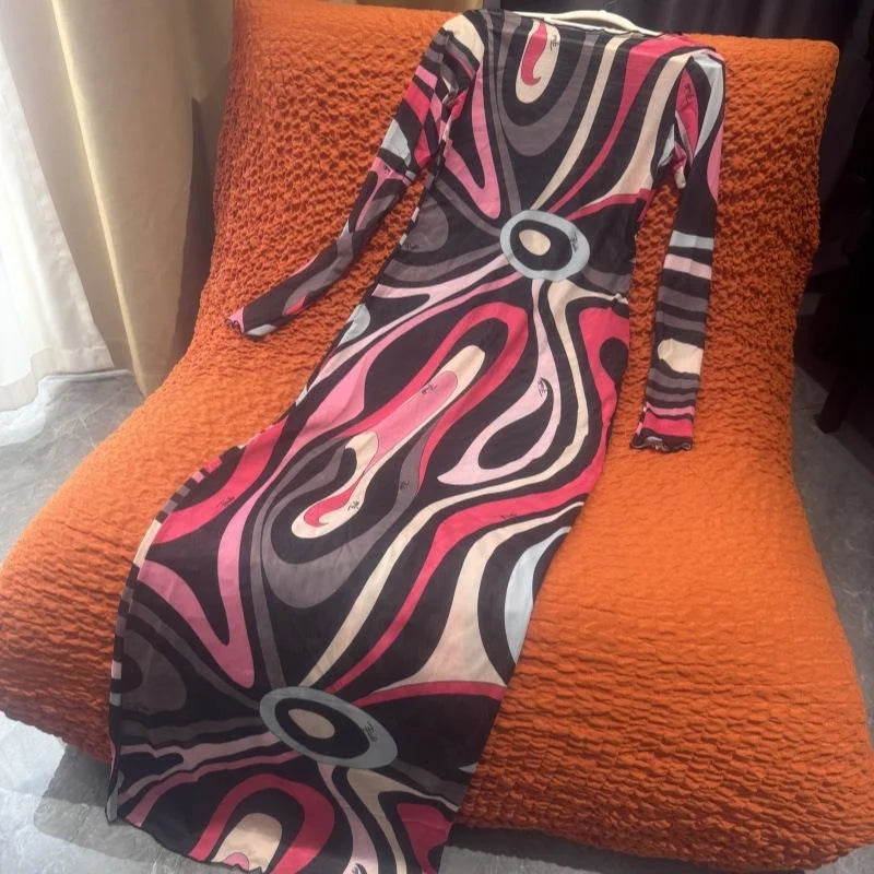 Vestido Malla Entallado Sin Mangas