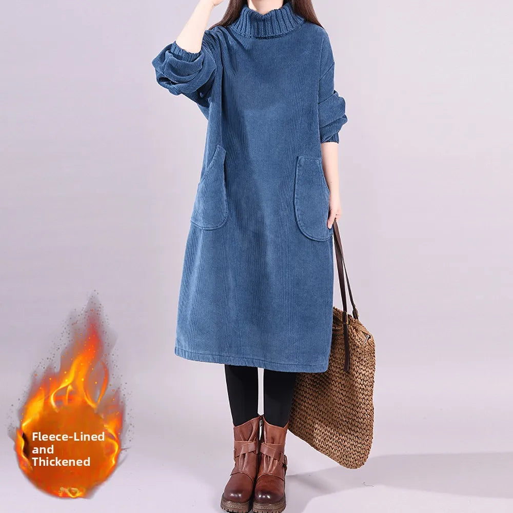Vestido Pana Polar Vintage
