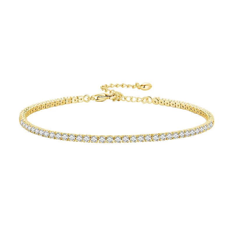 Pulsera de Plata con Circonia Cielo