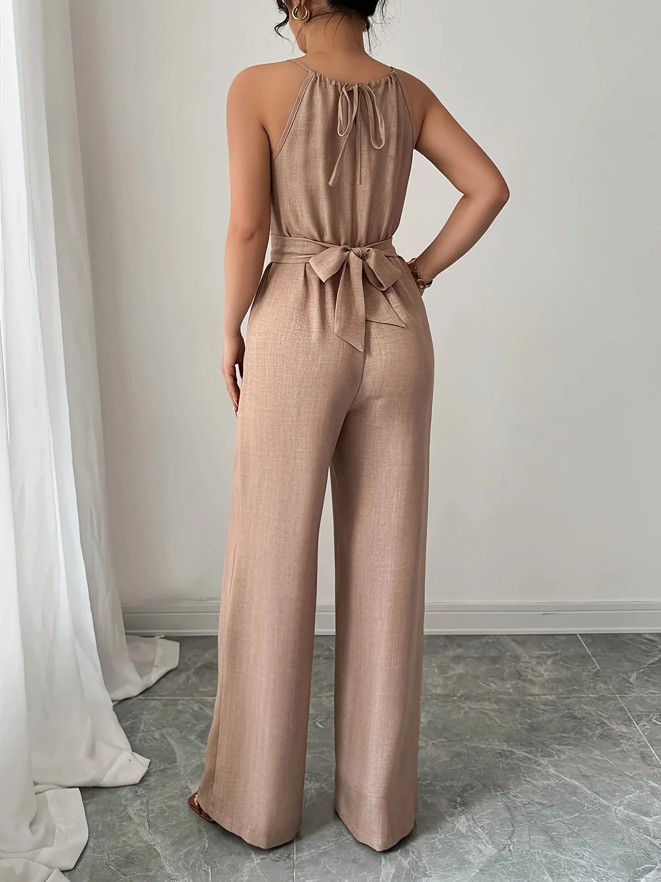 Jumpsuit Halter Plisado Casual