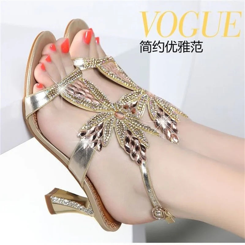 Tacones con Cristal Piel Sexy