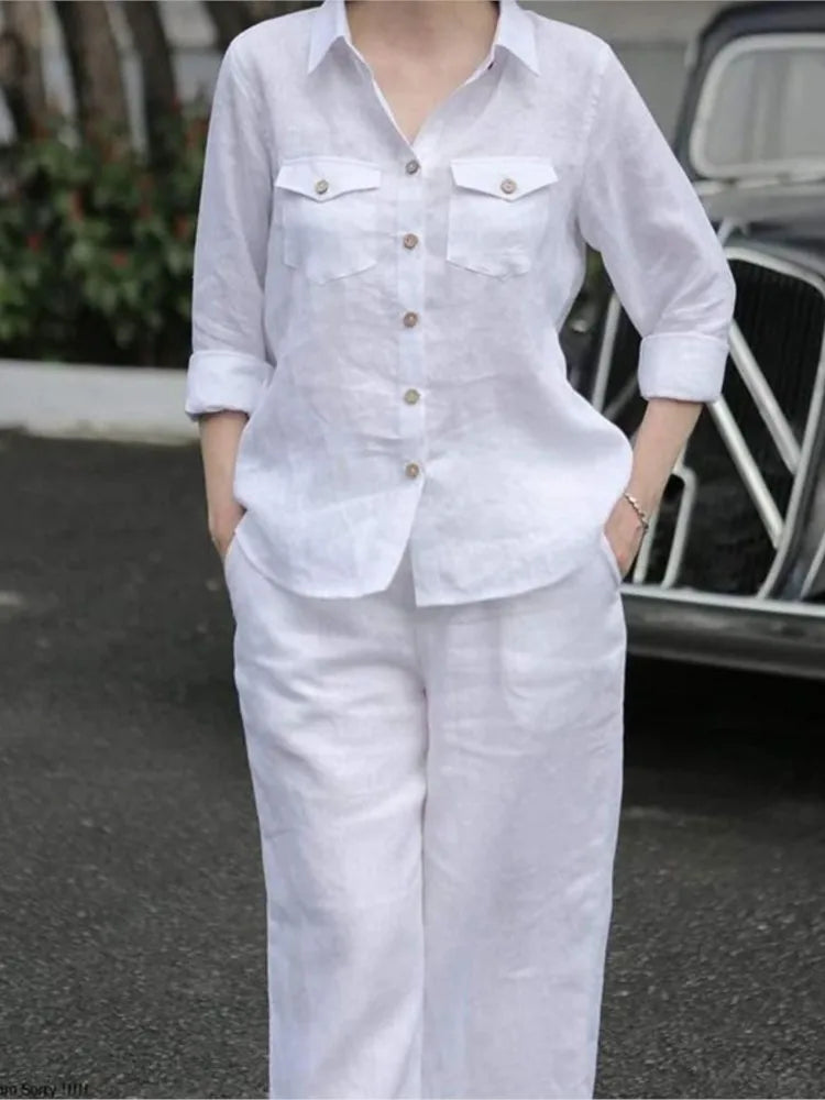 Conjunto Manga Larga Liso Elegante