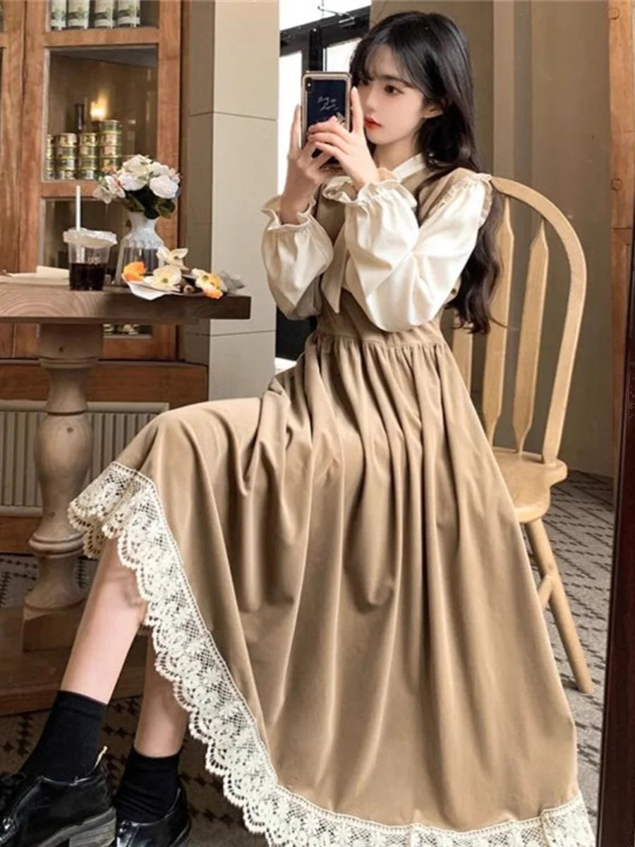 Vestido Terciopelo Manga Larga Elegante
